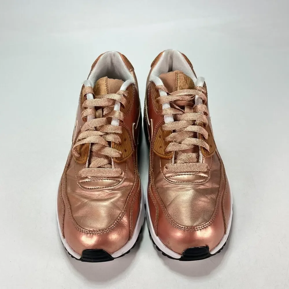 Nike Air Max 90 Metallic Rose Gold Lifestyle Sneakers 859633-900 Youth Size 7Y